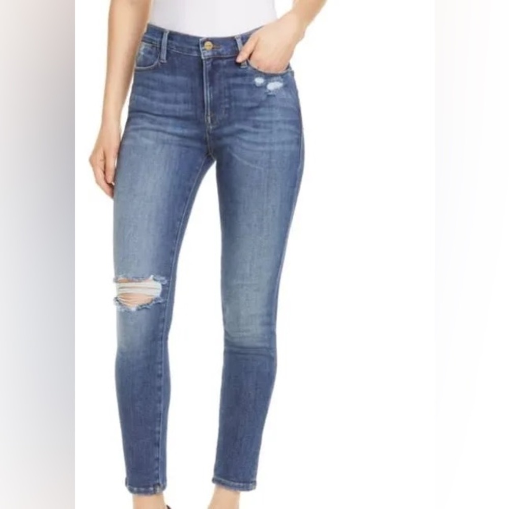 3 Pair Bundle Frame Denim - (2) le high skinny size 23 and (1) size 24
